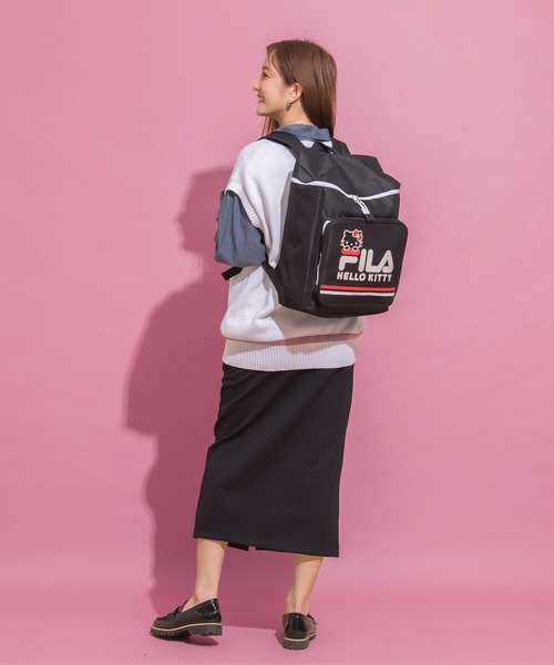 FILA(フィラ)の「【FILA/フィラ】フィラ×キティコラボ ボックスデイパック(バックパック/リュック・レディース・ネイビー/ホワイト/ブラック・FREE)」の17枚目の写真