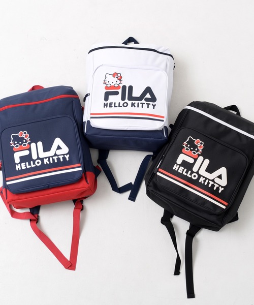 FILA(フィラ)の「【FILA/フィラ】フィラ×キティコラボ ボックスデイパック(バックパック/リュック・レディース・ネイビー/ホワイト/ブラック・FREE)」の6枚目の写真