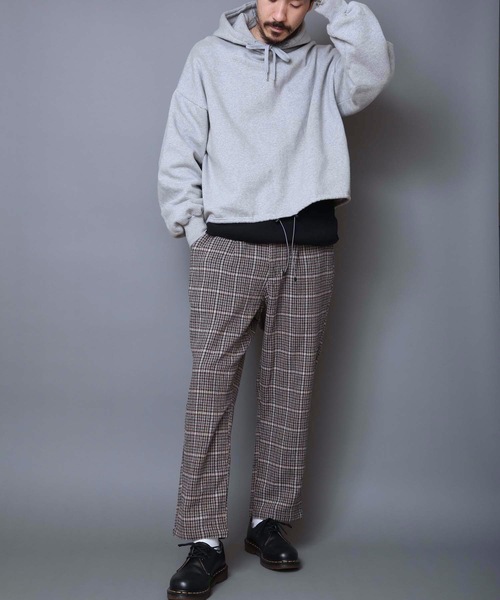 KANGOL(カンゴール)の「【KANGOL/カンゴール】ツイードパンツ チェックパンツ ワイドパンツ テーパードシルエット ウエストゴム仕様(その他パンツ・メンズ・グレー/ベージュ・MEDIUM/LARGE/X-LARGE)」の13枚目の写真