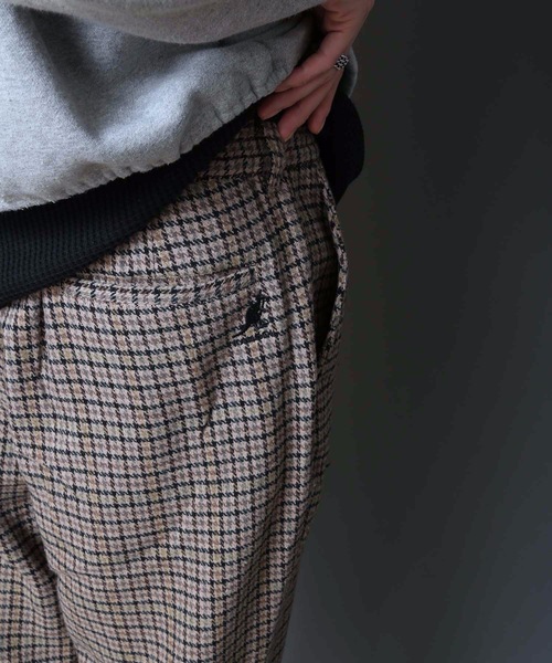 KANGOL(カンゴール)の「【KANGOL/カンゴール】ツイードパンツ チェックパンツ ワイドパンツ テーパードシルエット ウエストゴム仕様(その他パンツ・メンズ・グレー/ベージュ・MEDIUM/LARGE/X-LARGE)」の12枚目の写真
