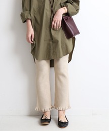 SLOBE IENA | 《WEB限定追加》ニットリブパンツ【ウエストゴム】◆(その他パンツ)
