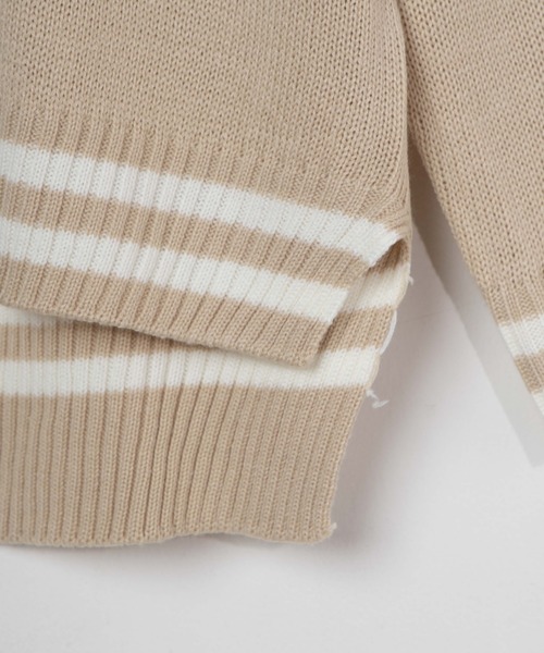 DING（ディング）の「DING/スクールニット（ニット/セーター・レディース・ベージュ/ホワイト/ブラック・FREE）」の14枚目の写真