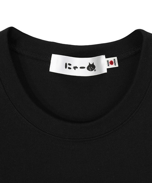 にゃー（ニャー）の「にゃーはたびがすきT またね（Tシャツ/カットソー・レディース・ホワイト/ブラック・02/03）」の4枚目の写真