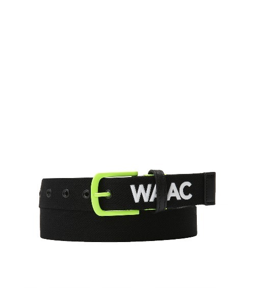 WAAC レディース用 ベルト 美品 ワック ベルト 黒 ロゴバックル