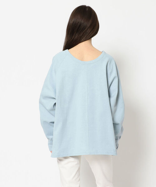 Uncut Bound（アンカットバウンド）の「Uncut Bound(アンカットバウンド) 2WAY 配色ドルマンカットソー（Tシャツ/カットソー・レディース・キナリ/サックスブルー/ブラック・FREE）」の6枚目の写真