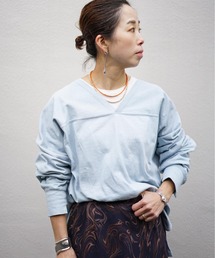 Uncut Bound(アンカットバウンド) 2WAY 配色ドルマンカットソー