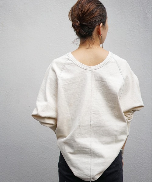 Uncut Bound（アンカットバウンド）の「Uncut Bound(アンカットバウンド) 2WAY 配色ドルマンカットソー（Tシャツ/カットソー・レディース・キナリ/サックスブルー/ブラック・FREE）」の16枚目の写真