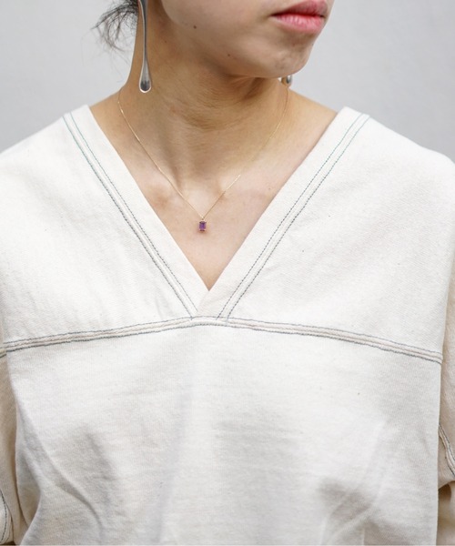 Uncut Bound（アンカットバウンド）の「Uncut Bound(アンカットバウンド) 2WAY 配色ドルマンカットソー（Tシャツ/カットソー・レディース・キナリ/サックスブルー/ブラック・FREE）」の18枚目の写真