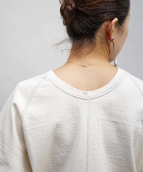 Uncut Bound（アンカットバウンド）の「Uncut Bound(アンカットバウンド) 2WAY 配色ドルマンカットソー（Tシャツ/カットソー・レディース・キナリ/サックスブルー/ブラック・FREE）」の20枚目の写真