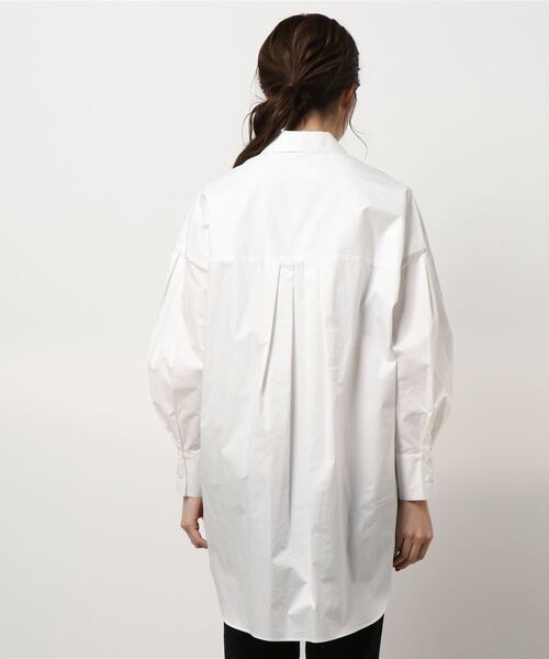 1er Arrondissement（プルミエアロンディスモン）の「コンパクトツイルシャツ（シャツ/ブラウス・レディース・ホワイト/サックスブルー/ネイビー・38/36）」の5枚目の写真