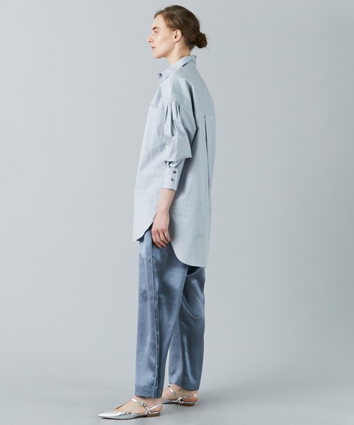 1er Arrondissement（プルミエアロンディスモン）の「コンパクトツイルシャツ（シャツ/ブラウス・レディース・ホワイト/サックスブルー/ネイビー・38/36）」の7枚目の写真