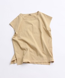 aimer　USAコットン18/-天竺 製品染フレンチスリーブプルオーバー