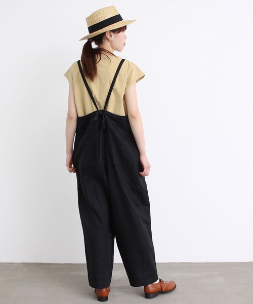 aimer le mieux（エメルミュー）の「aimer　USAコットン18/-天竺 製品染フレンチスリーブプルオーバー（Tシャツ/カットソー・レディース・ベージュ/ネイビー/ピンク/サックスブルー/ダークブラウン/オフホワイト・FREE）」の19枚目の写真