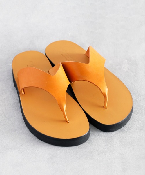 PADRONE パドローネ / TONG SANDAL ラバーソールレザートングサンダル / PU2308-3201