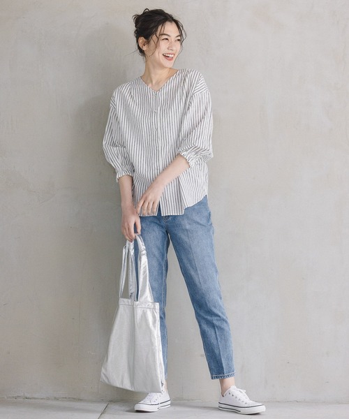 GLOBAL WORK（グローバルワーク）の「メタリック3ROOMトート/935296（トートバッグ・レディース・ブラック/カーキ/シルバー・ONE SIZE）」の17枚目の写真