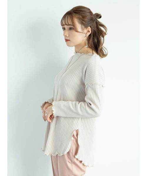 earth music&ecology(アースミュージックアンドエコロジー)の「【WEB限定】ランダムリブチュニック *(Tシャツ/カットソー・レディース・オフホワイト/ライトベージュ・FREE)」の21枚目の写真