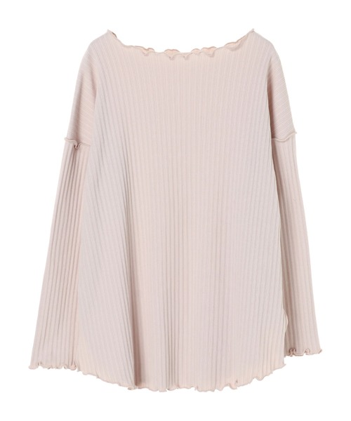 earth music&ecology(アースミュージックアンドエコロジー)の「【WEB限定】ランダムリブチュニック *(Tシャツ/カットソー・レディース・オフホワイト/ライトベージュ・FREE)」の5枚目の写真