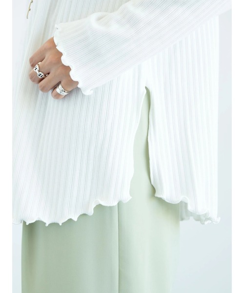 earth music&ecology(アースミュージックアンドエコロジー)の「【WEB限定】ランダムリブチュニック *(Tシャツ/カットソー・レディース・オフホワイト/ライトベージュ・FREE)」の22枚目の写真