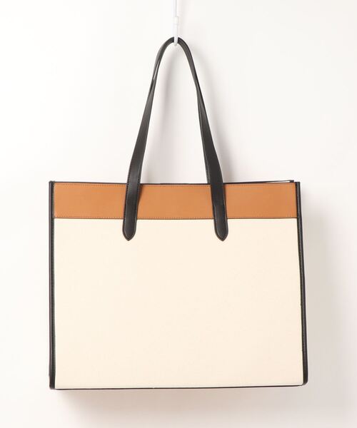 FIORELLI（フィオレッリ）の「【FIORELLI/フィオレッリ】バイカラーキャンバストートバッグ（トートバッグ・レディース・アイボリー・FREE）」の3枚目の写真