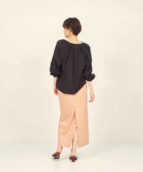 BRACTMENT（ブラクトメント）の「『BRACTMENT(ブラクトメント)』 BM 2WAY ラグラン クルーネック ブラウス（シャツ/ブラウス・レディース・ブラック/オフホワイト・FREE）」の15枚目の写真