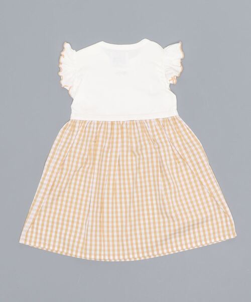 StompStamp（ストンプスタンプ）の「ワンピース KIDS White×Yellow チェック【AJUGA.×LEE】（ワンピース・キッズ・ホワイト・80ｃｍ/90cm/110cm/100cm/120cm/130cm）」の4枚目の写真