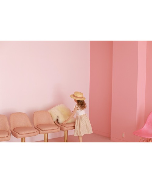 StompStamp（ストンプスタンプ）の「ワンピース KIDS White×Yellow チェック【AJUGA.×LEE】（ワンピース・キッズ・ホワイト・80ｃｍ/90cm/110cm/100cm/120cm/130cm）」の3枚目の写真