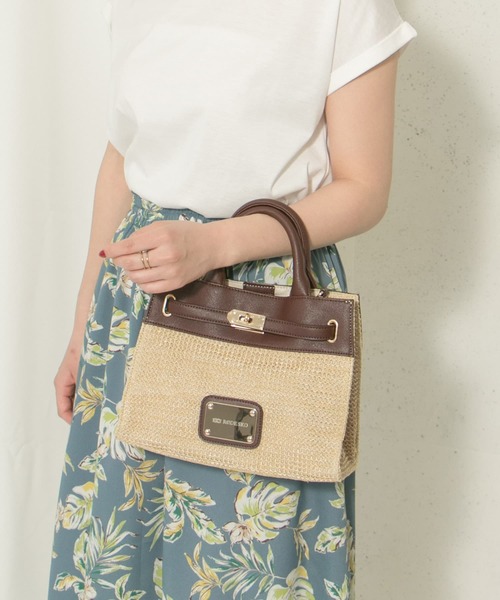 RODE SKO（ロデスコ）の「MIEP 異素材スクエアバッグ∴（トートバッグ・レディース・ホワイト/ブラック/ブラウン・ONE）」の18枚目の写真