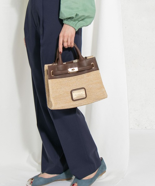 RODE SKO（ロデスコ）の「MIEP 異素材スクエアバッグ∴（トートバッグ・レディース・ホワイト/ブラック/ブラウン・ONE）」の13枚目の写真