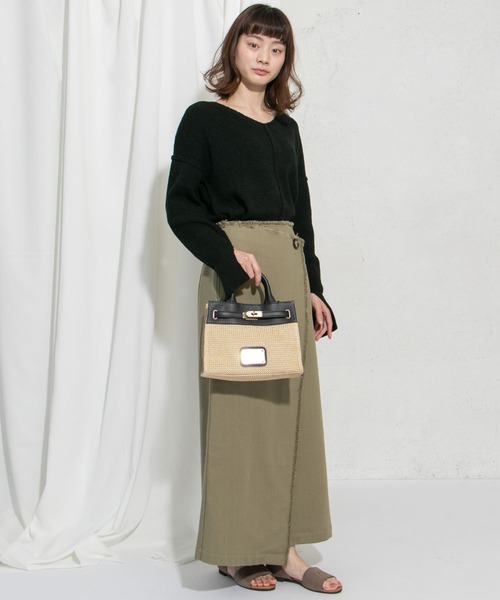 RODE SKO（ロデスコ）の「MIEP 異素材スクエアバッグ∴（トートバッグ・レディース・ホワイト/ブラック/ブラウン・ONE）」の21枚目の写真