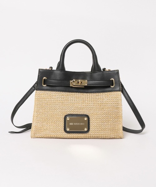 RODE SKO（ロデスコ）の「MIEP 異素材スクエアバッグ∴（トートバッグ・レディース・ホワイト/ブラック/ブラウン・ONE）」の16枚目の写真