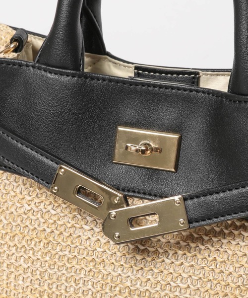 RODE SKO（ロデスコ）の「MIEP 異素材スクエアバッグ∴（トートバッグ・レディース・ホワイト/ブラック/ブラウン・ONE）」の22枚目の写真