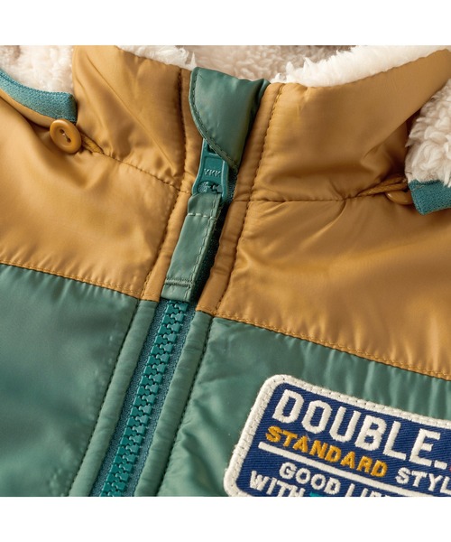 DOUBLE_B(ダブルビー)の「ボアリバーシブルジャンパー(その他アウター・キッズ・グリーン/オレンジ・80cm/90cm/110cm/100cm/120cm/130cm/140cm/150cm)」の7枚目の写真