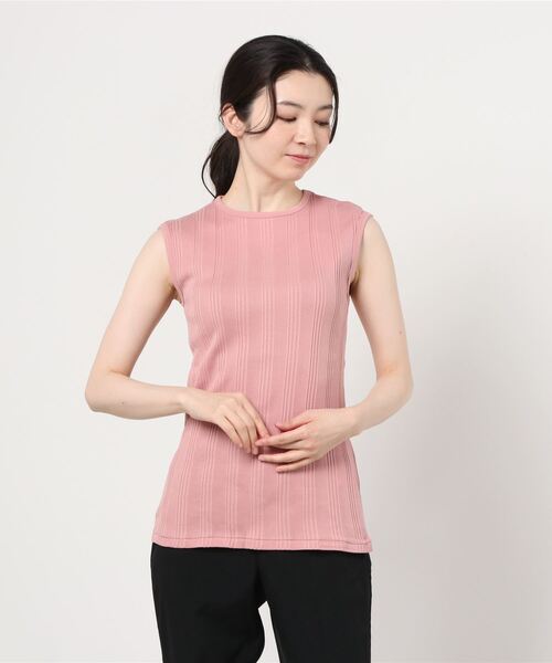 YOUNG&OLSEN The DRYGOODS STORE(ヤングアンドオルセン)の「【YOUNG & OLSEN The DRYGOODS STORE】/RANDOM RIB SLEEVELESS(Tシャツ/カットソー・レディース・ホワイト/ブラック/カーキ/ピンク系その他・1/2)」の4枚目の写真