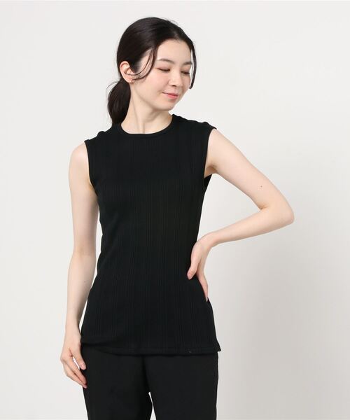 YOUNG&OLSEN The DRYGOODS STORE(ヤングアンドオルセン)の「【YOUNG & OLSEN The DRYGOODS STORE】/RANDOM RIB SLEEVELESS(Tシャツ/カットソー・レディース・ホワイト/ブラック/カーキ/ピンク系その他・1/2)」の3枚目の写真