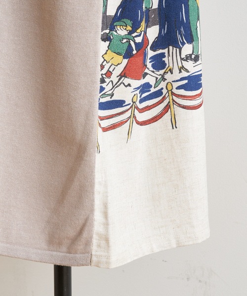 BEARDSLEY（ビアズリー）の「ミュージアムプリントニットワンピース（ワンピース・レディース・ベージュ/グレー・FREE）」の17枚目の写真