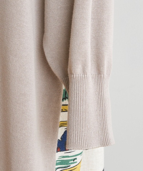 BEARDSLEY（ビアズリー）の「ミュージアムプリントニットワンピース（ワンピース・レディース・ベージュ/グレー・FREE）」の16枚目の写真