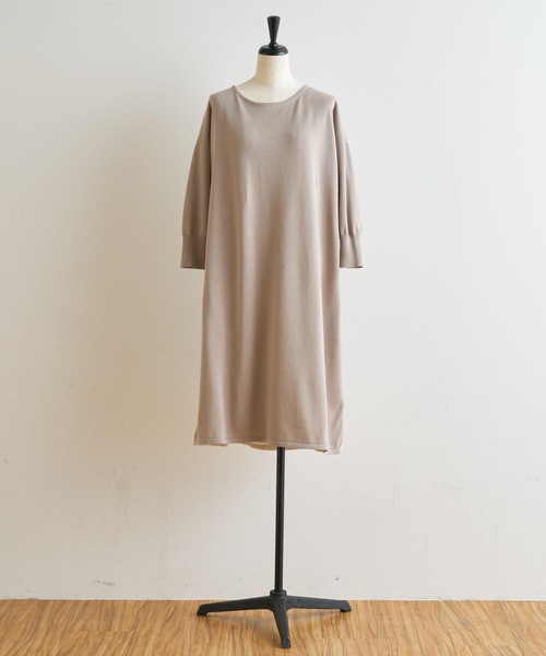 BEARDSLEY（ビアズリー）の「ミュージアムプリントニットワンピース（ワンピース・レディース・ベージュ/グレー・FREE）」の21枚目の写真