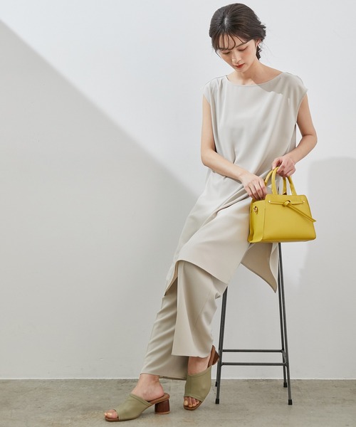 ROPE' PICNIC（ロペピクニック）の「【マシンウォッシャブル】リネン調センタープレスクロップドパンツ（その他パンツ・レディース・グレー/ネイビー/ピンク系その他2・38/40）」の20枚目の写真