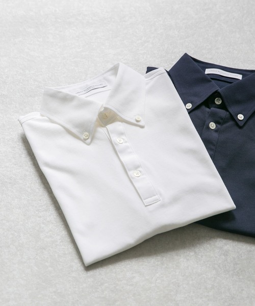 URBAN RESEARCH DOORS(アーバンリサーチドアーズ)の「LIFE STYLE TAILOR ボタンダウン半袖プルオーバー(ポロシャツ・メンズ・ホワイト/ネイビー/ブルー/グリーン・MEDIUM/LARGE)」の1枚目の写真