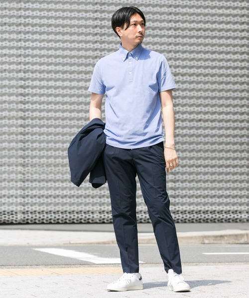 URBAN RESEARCH DOORS(アーバンリサーチドアーズ)の「LIFE STYLE TAILOR ボタンダウン半袖プルオーバー(ポロシャツ・メンズ・ホワイト/ネイビー/ブルー/グリーン・MEDIUM/LARGE)」の8枚目の写真