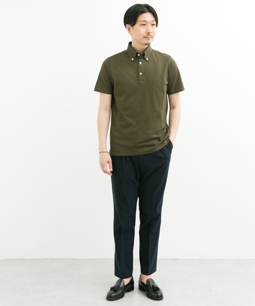 URBAN RESEARCH DOORS(アーバンリサーチドアーズ)の「LIFE STYLE TAILOR ボタンダウン半袖プルオーバー(ポロシャツ・メンズ・ホワイト/ネイビー/ブルー/グリーン・MEDIUM/LARGE)」の11枚目の写真