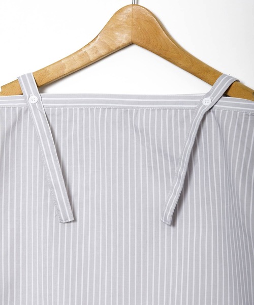 AS KNOW AS PINKY（アズノゥアズピンキー）の「ストラなポチポチブラウス（シャツ/ブラウス・レディース・グレー/サックスブルー・FREE）」の12枚目の写真