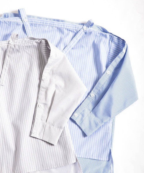 AS KNOW AS PINKY（アズノゥアズピンキー）の「ストラなポチポチブラウス（シャツ/ブラウス・レディース・グレー/サックスブルー・FREE）」の19枚目の写真