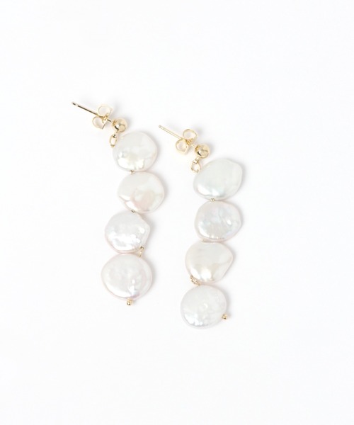 BAYFLOW（ベイフロー）の「MIE/ドロップパールピアス（ピアス（両耳用）・レディース・ホワイト・FREE）」の5枚目の写真