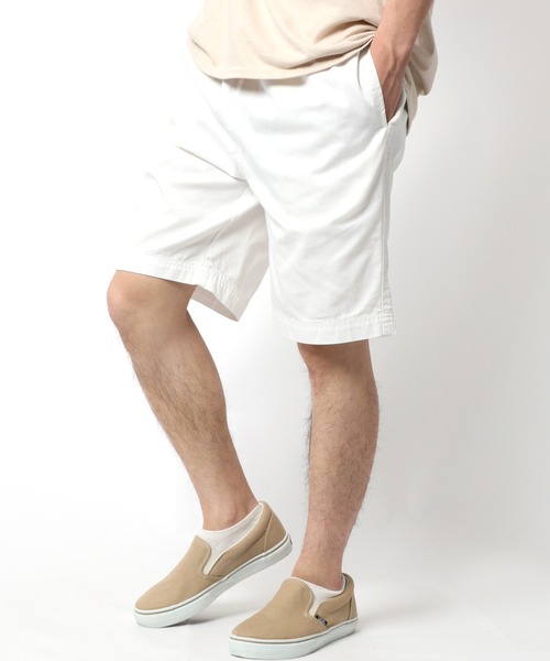 Champion（チャンピオン）の「Champion/チャンピオン ツイル 無地 ショーツ ハーフパンツ（チノパンツ・メンズ・ホワイト/ブラック/ベージュ/ネイビー/カーキ・M/L/XL）」の15枚目の写真