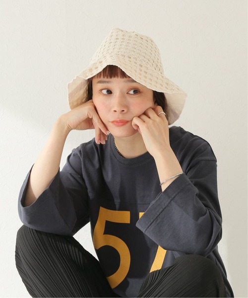 AMOMENTO（アモーメント）の「【AMOMENTO / アモーメント】LACE BUCKET HAT：ハット（ハット・レディース・アイボリー・FREE）」の2枚目の写真
