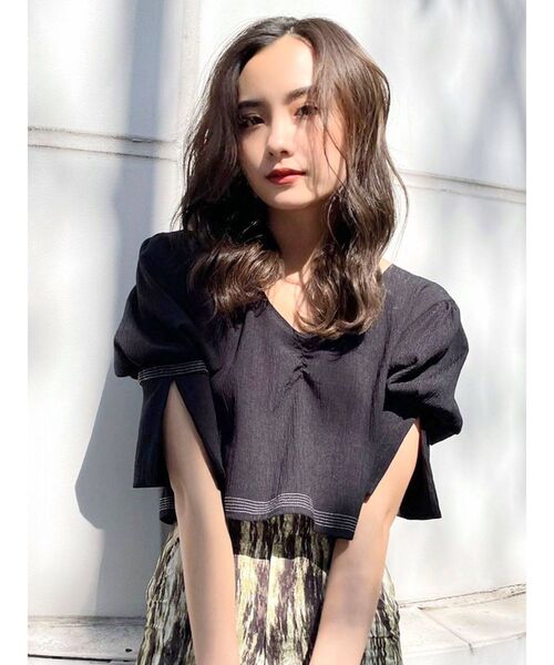 EMODA（エモダ）の「バックオープンショートトップ（シャツ/ブラウス・レディース・ホワイト/ブラック/グレー/その他/オレンジ・FREE）」の7枚目の写真