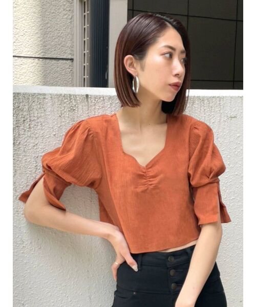 EMODA（エモダ）の「バックオープンショートトップ（シャツ/ブラウス・レディース・ホワイト/ブラック/グレー/その他/オレンジ・FREE）」の18枚目の写真