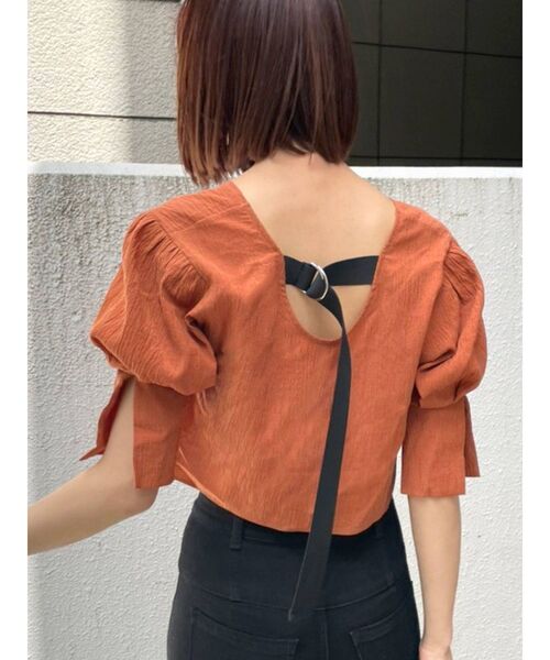 EMODA（エモダ）の「バックオープンショートトップ（シャツ/ブラウス・レディース・ホワイト/ブラック/グレー/その他/オレンジ・FREE）」の19枚目の写真