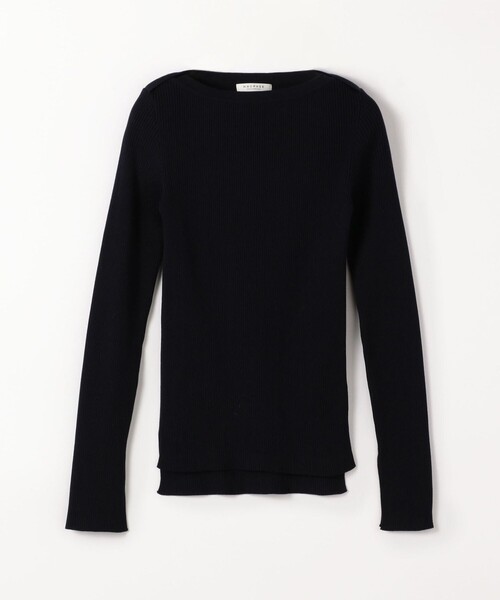 TOMORROWLAND (トゥモローランド)の「コットンリブ ボートネックプルオーバー(ニット/セーター・レディース・ライトブルー/ネイビー/ライトピンク/ライトベージュ/ブルー系その他4・S)」の3枚目の写真